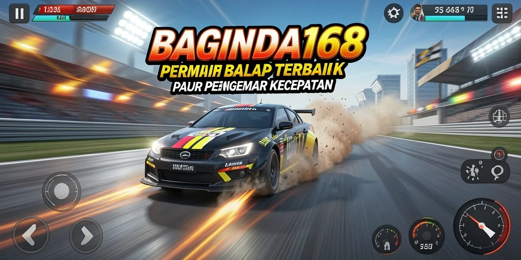 Tampilan gameplay menarik dari BAGINDA168 yang penuh aksi balap.