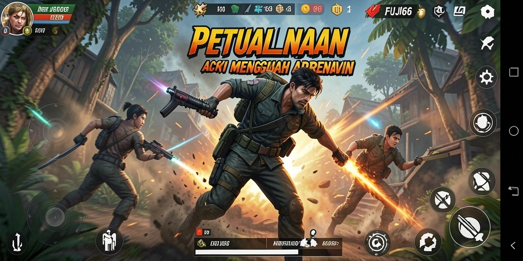 Tampilkan aksi mendebarkan dalam gameplay FUJI66.