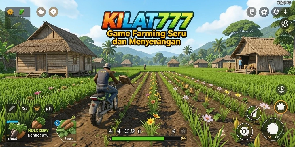 Tampilan gameplay <strong>KILAT777</strong> yang menarik dalam bertani dan mengelola ladang.