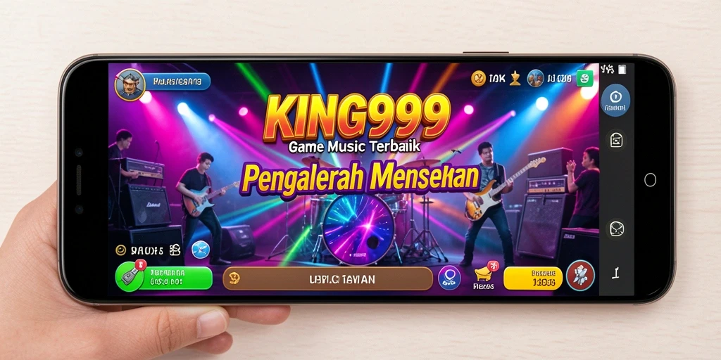 Gameplay KING999 yang penuh warna dan interaktif di aplikasi musik.
