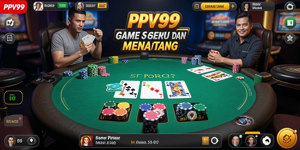 Tampilan utama gameplay Poker di PPV99 yang menarik.