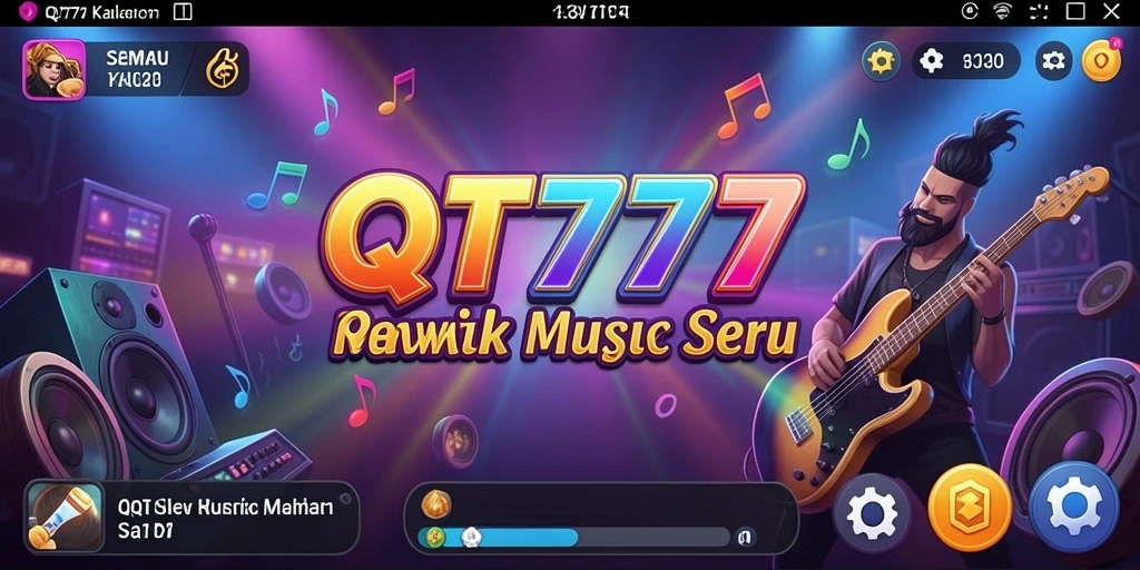 Screenshot gameplay QT777 menunjukkan keseruan bermain musik.