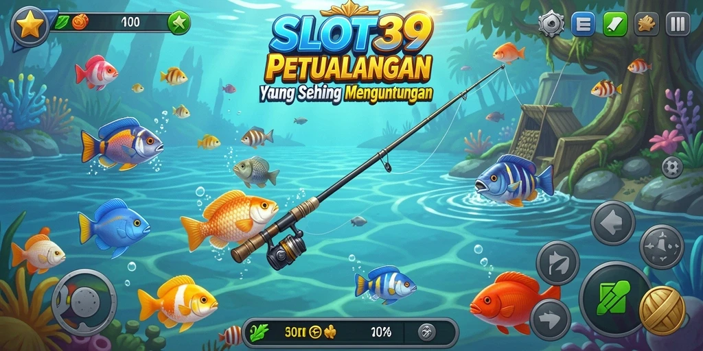 Tangkapan ikan berwarna-warni dalam gameplay SLOT39 yang mendebarkan.