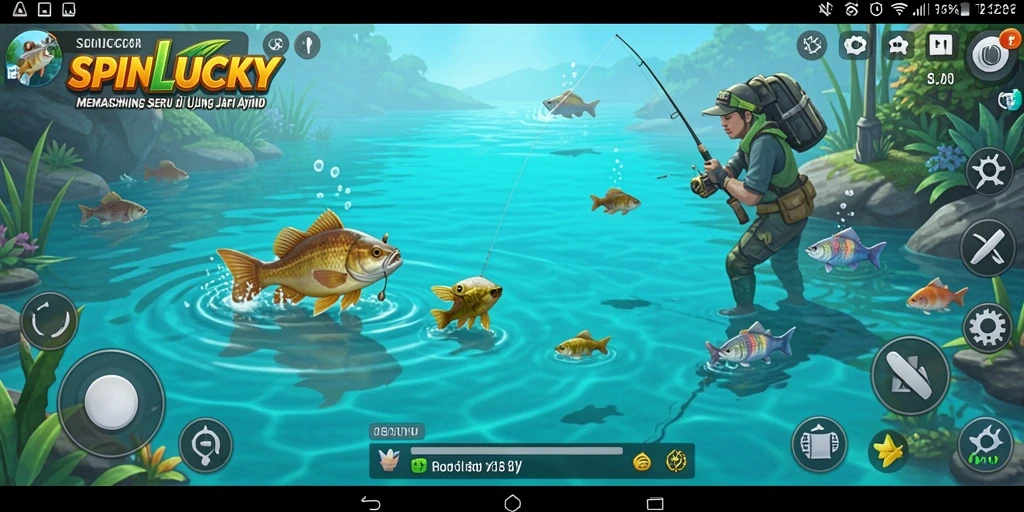 Tangkapan ikan besar dalam SPINLUCKY yang menampilkan gameplay seru.