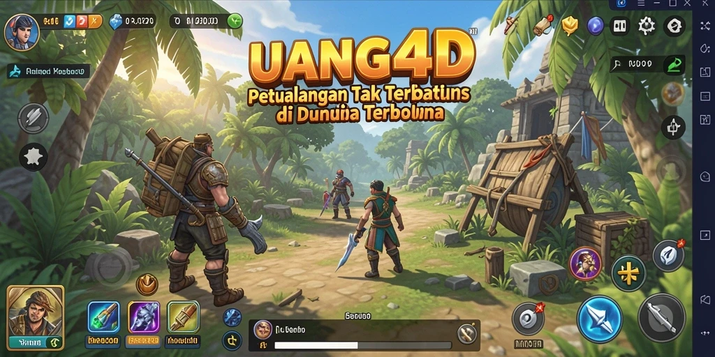 Tangkapan layar UANG4D menampilkan aksi seru di dunia terbuka.
