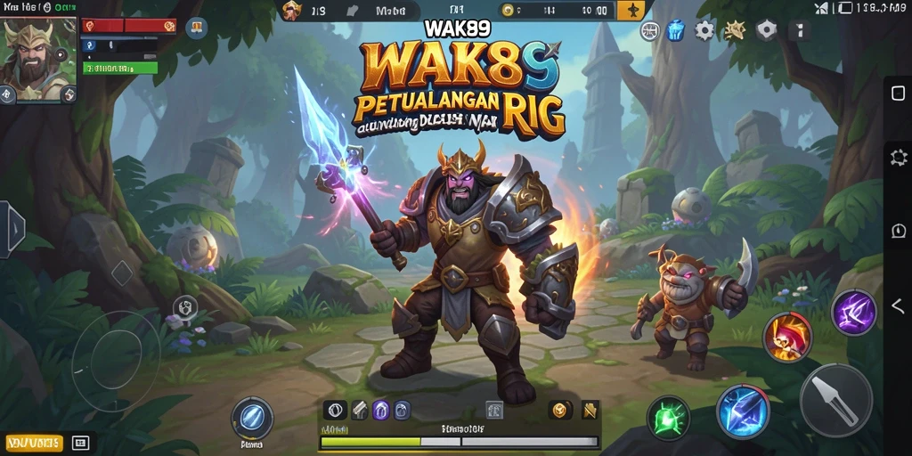 Screenshot dari gameplay WAK89 yang menunjukkan pertarungan epik dalam dunia RPG.